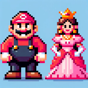 Mario bros and princess peach