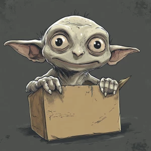 cute gollum in carton style