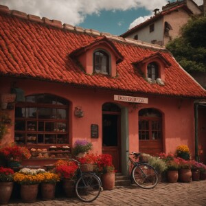 create a beautiful vibrant scene in the style of studio ghibli,t...