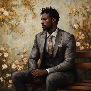 To create an image of a handsome African American male waiting o...