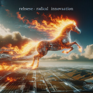 Create a vivid scene featuring a computerized Fire Pegasus or a...