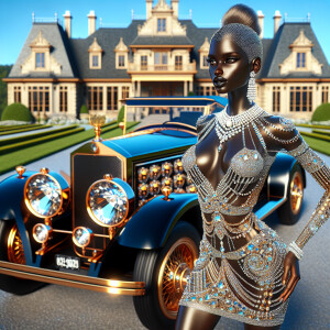 Create a vibrant, 3-D realistic illustration of an light skin, H...