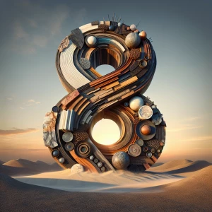 Create a hyper-realistic image depicting the numbers 8 6 4 7 des...