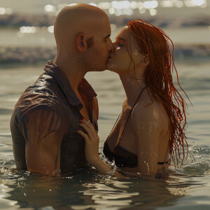 A photorealistic high resolution image. Light ginger haired fema...