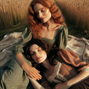 Photorealistic image. High resolution. Light ginger haired , bro...