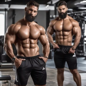 coach tiene un cuerpo peludo de Lycan musculoso y un pene enorme...