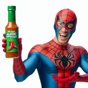 Spider-Man promotes jalapeno pepper sauce