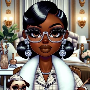 Create an image of a modern African-American, Betty Boop reimagi...