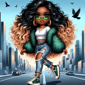 A full body image view highly detailed, realistic vibrant and fa...