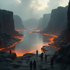 Ultra-photorealistic volcanic sanctuary on the shores of Tor Vel...