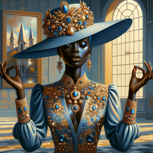 Create an illustration that embodies spirituality and a deep con...