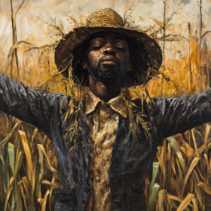 Scarecrow in the style of   Harlem Renaissance