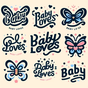 Different shaped logos for (Baby loves) logo
Use butterflies and...