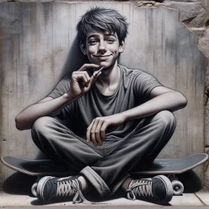 A boy who is smoking a weed
