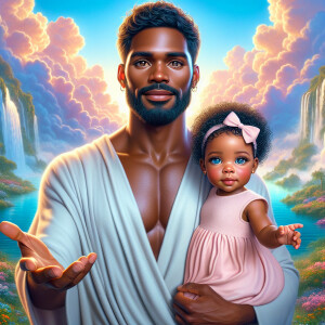Create a 3D realistic artwork featuring the phrase 'Jesus Saves'...