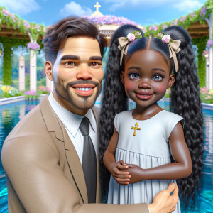 Create a lifelike image of an light skinned African-American Jes...