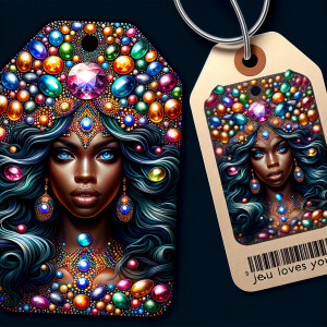 Design a tag that encapsulates a beautiful, colorful depiction o...