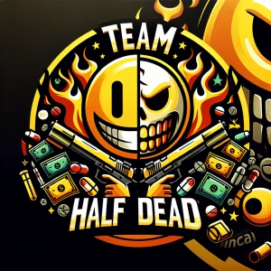 Create aa cartoonish style professional ,  horror-themed circula...