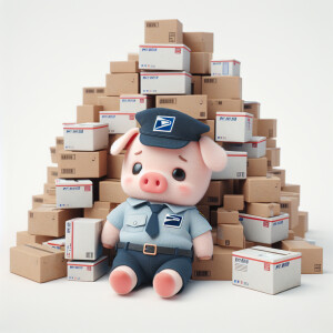 Design an image featuring Disney's Piglet from Winnie the Pooh c...