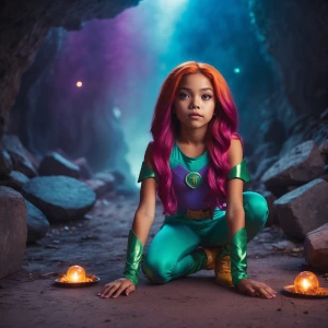 12 year old girl dress as Starfire from teen titans