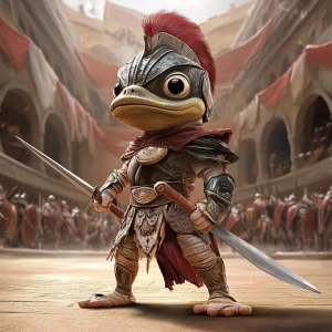 PEPE in role gladiator use disney style