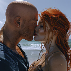 A photorealistic high resolution image. Light ginger haired fema...