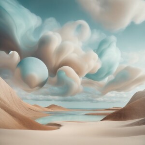 An abstract illustration of neutral hues with mild or faint blue...