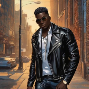 Mic Master is a tall and lean Nigerian male figure, with a confi...