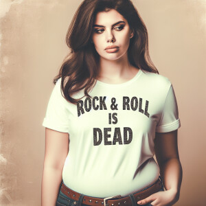 Faded photograph of stunning 25-year-old brunette woman wearing...