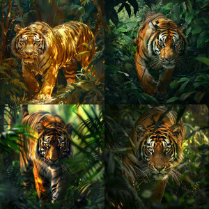 Tiger in the jungle