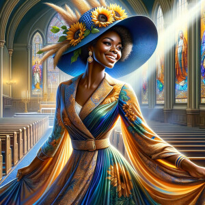 create a realistic airbrushed illustration of an African America...