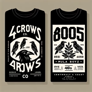 Create a logo design for "4Crows Co.", incorporating a stylistic...