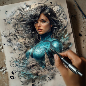 Prompt: A highly detailed, hyper-realistic piece of digital art...