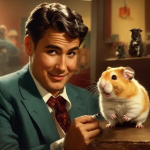 Vintage pulp art drawn by Robert McGinnis, depicting a handsome...