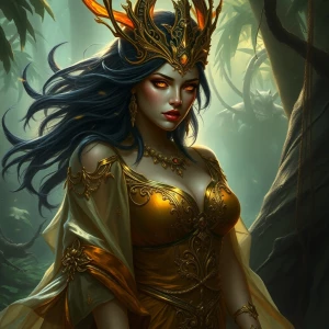 In the heart of an alien jungle, a seductive sorceress queen of...