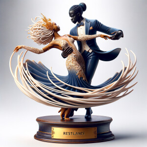 3d wood and porcelain sculpture of an Afrocentric woman with a m...