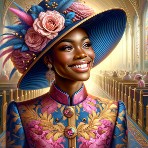 create a realistic airbrushed illustration of an African America...