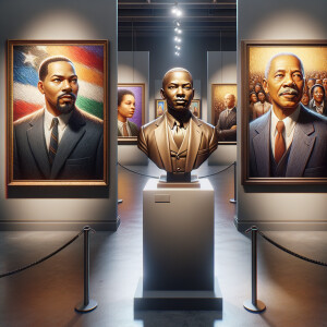 Design a close-up, detailed 3D view inside an African-American m...