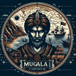 Design an image of Mugala, an unsung hero from the 5th century B...