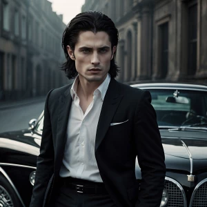 Create a hyper-realistic full-body depiction of Jasper Cullen as...