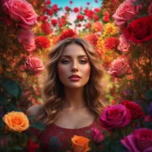 Create a hyper-realistic 3D image of an exceptionally beautiful...