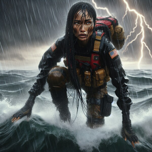 During a perilous sea rescue mission, a Chinese Jamaican woman w...