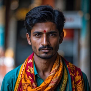 Photography, look to the front, south asia man