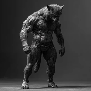 Lycan hairymuscles showing off full body view