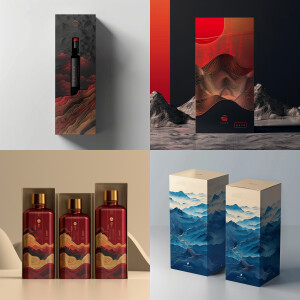 Luxurious product package box, unique product label, package des...
