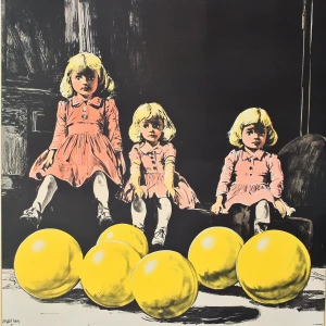 Yellow balls and pink dolls —sref 2