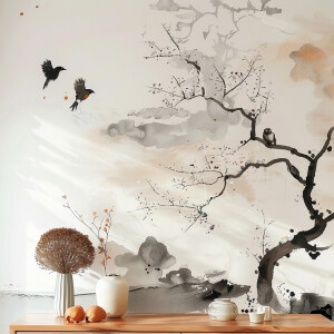 Обои с животными в стиле минимализм