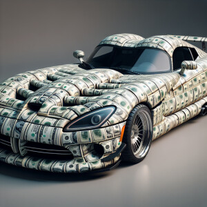 Create a hyper-detailed, ultra-realistic 3D render of a Dodge Vi...