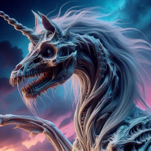 🦄 in the style of Yautja's (Hunter Predator),ultra-detailed, ul...