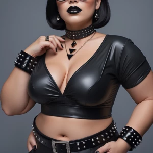 Create a very curvy and very busty woman of Ashkenazi, German, F...